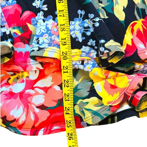 1980s Betsey Johnson Punk Label Dress Black Floral Size S or M  Off the Shoulder - Picture 13 of 14